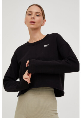 DKNY Суичър в черно с изчистен дизайн - Pepit.bg