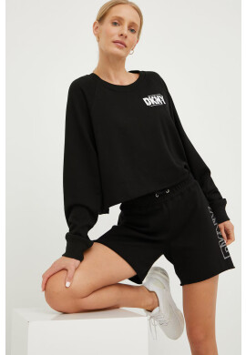 DKNY Суичър в черно с принт - Pepit.bg