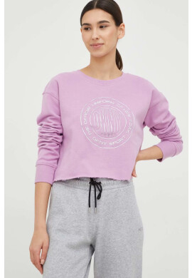 DKNY Суичър в розово с изчистен дизайн - Pepit.bg