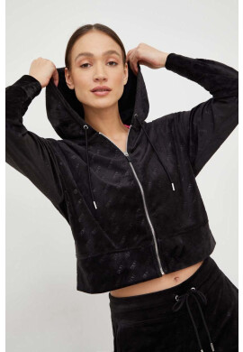 DKNY Суичър в черно с качулка с десен - Pepit.bg