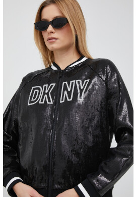 DKNY Суичър в черно с десен - Pepit.bg