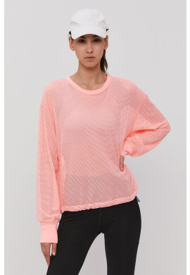 DKNY Суичър дамски в розово с изчистен дизайн - Pepit.bg
