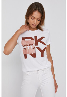 DKNY Тениска дамска в бяло - Pepit.bg