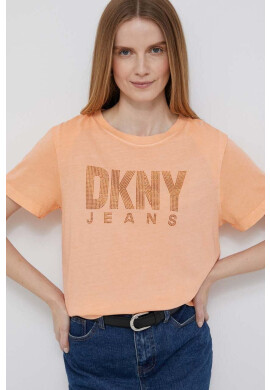 DKNY Тениска в оранжево - Pepit.bg
