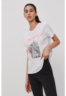 DKNY Тениска дамска в бяло - Pepit.bg