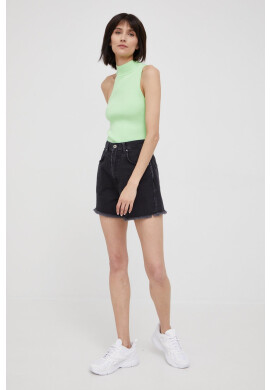 DKNY Топ дамски в зелено с ниско поло - Pepit.bg
