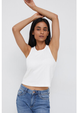 DKNY Топ дамски в бяло - Pepit.bg