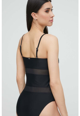DKNY Цял бански в черно с леко подплатена чашка - Pepit.bg