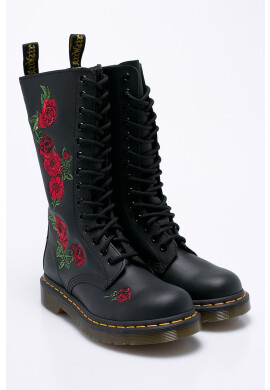 Dr. Martens Боти Vonda в черно с равна подметка - Pepit.bg