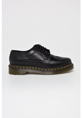 Dr. Martens Половинки обувки 3989 в черно с равна подметка 22210001 - Pepit.bg