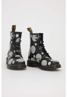 Dr. Martens Кожени боти 1460 дамски в черно с равна подметка - Pepit.bg