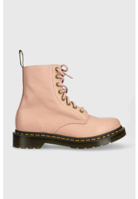 Dr. Martens Кожени боти 1460 Pascal в розово с равна подметка - Pepit.bg