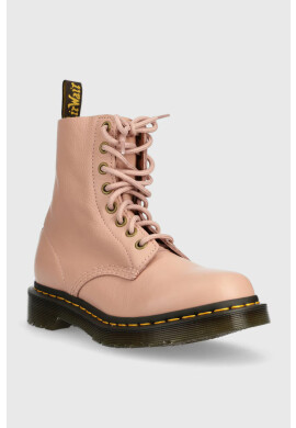 Dr. Martens Кожени боти 1460 Pascal в розово с равна подметка - Pepit.bg