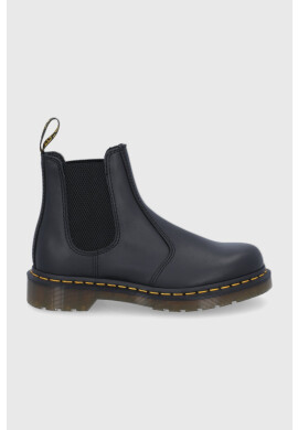 Dr. Martens Кожени боти челси 2976 в черно с равна подметка - Pepit.bg