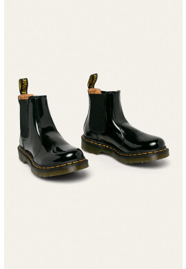 Dr. Martens Кожени боти челси 2976 в черно с равна подметка - Pepit.bg