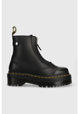 Dr. Martens Кожени боти Jetta в черно с платформа - Pepit.bg