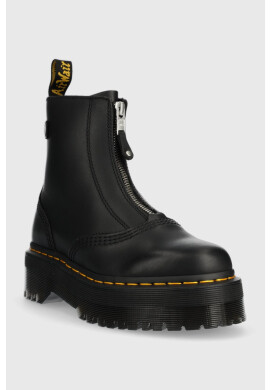 Dr. Martens Кожени боти Jetta в черно с платформа - Pepit.bg
