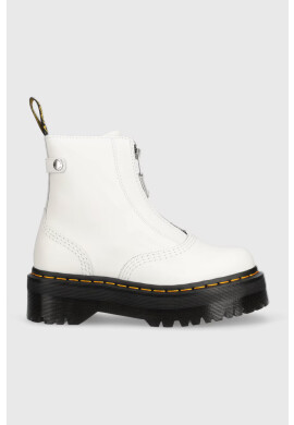 Dr. Martens Кожени боти Jetta в бяло с платформа - Pepit.bg