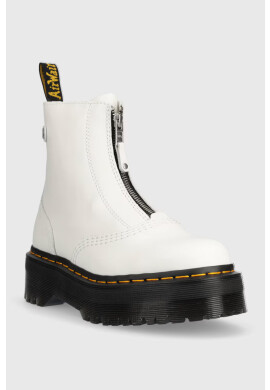 Dr. Martens Кожени боти Jetta в бяло с платформа - Pepit.bg
