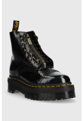 Dr. Martens Кожени боти Sinclair в черно с платформа - Pepit.bg