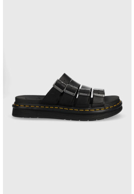 Dr. Martens Кожени чехли в черно - Pepit.bg