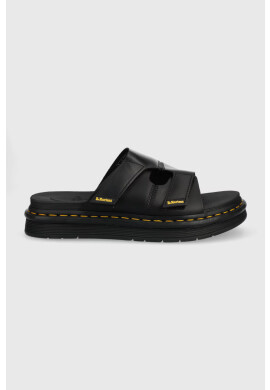 Dr. Martens Кожени чехли в черно - Pepit.bg