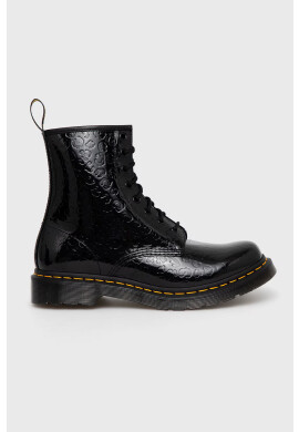 Dr. Martens Кожени кубинки 1460 дамски в черно с равна подметка - Pepit.bg