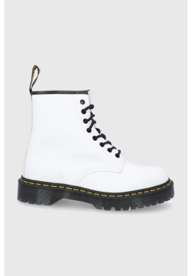 Dr. Martens Кожени кубинки 1460 Bex дамски в бяло с равна подметка - Pepit.bg