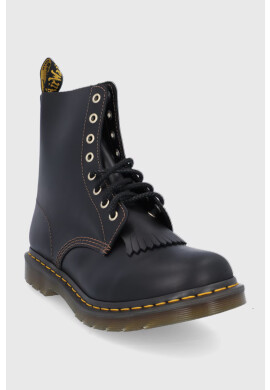 Dr. Martens Кожени кубинки дамски в черно с равна подметка - Pepit.bg