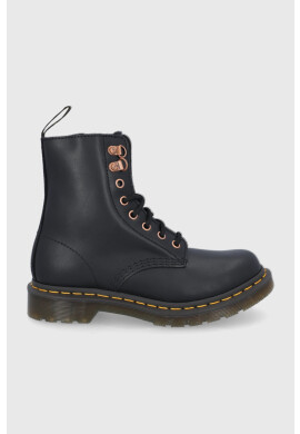 Dr. Martens Кожени кубинки дамски в черно с равна подметка - Pepit.bg
