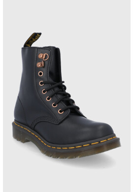 Dr. Martens Кожени кубинки дамски в черно с равна подметка - Pepit.bg