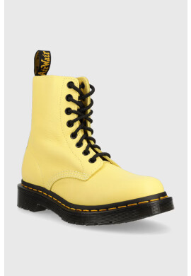 Dr. Martens Кожени кубинки 1460 Pascal в жълто с равна подметка DM30689708 - Pepit.bg