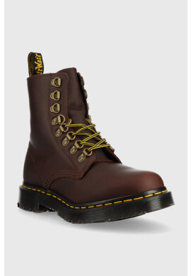 Dr. Martens Кожени кубинки 1460 Pascal в кафяво с равна подметка с лека изолация - Pepit.bg
