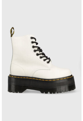 Dr. Martens Кожени кубинки 1460 Pascal Max в бяло с платформа - Pepit.bg