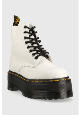 Dr. Martens Кожени кубинки 1460 Pascal Max в бяло с платформа - Pepit.bg