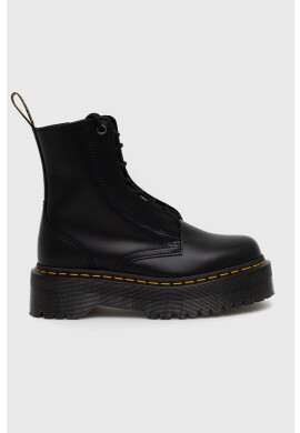 Dr. Martens Кожени кубинки в черно с равна подметка - Pepit.bg
