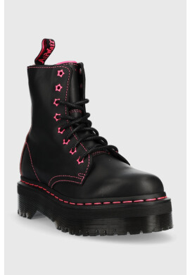 Dr. Martens Кожени кубинки Jadon Ii Star в черно с платформа - Pepit.bg