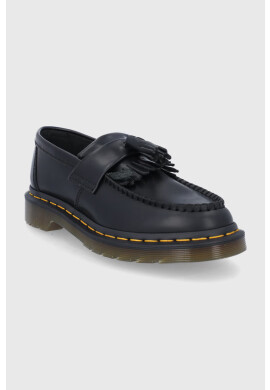 Dr. Martens Кожени мокасини Adrian Yellow Stitch в черно - Pepit.bg