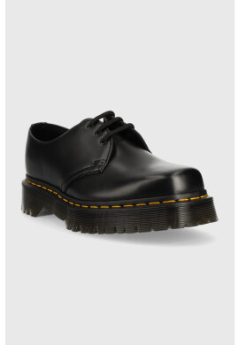 Dr. Martens Кожени половинки обувки 1461 Bex Squared в черно с платформа - Pepit.bg