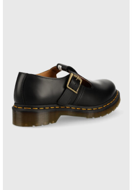 Dr. Martens Кожени половинки обувки в черно с равна подметка - Pepit.bg