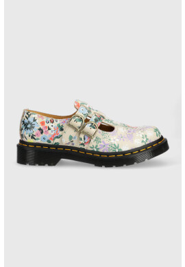 Dr. Martens Кожени половинки обувки 8065 в бежово с равна подметка DM30793292 - Pepit.bg