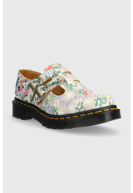 Dr. Martens Кожени половинки обувки 8065 в бежово с равна подметка DM30793292 - Pepit.bg