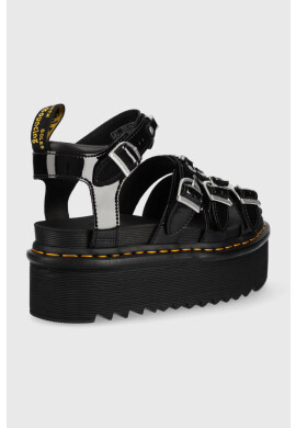 Dr. Martens Кожени сандали в черно с платформа - Pepit.bg