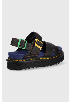 Dr. Martens Кожени сандали в черно с платформа - Pepit.bg