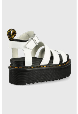 Dr. Martens Кожени сандали дамски в черно с платформа - Pepit.bg