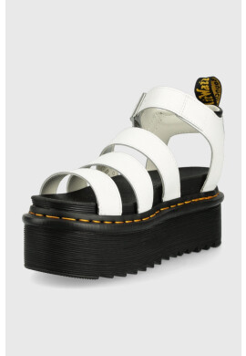 Dr. Martens Кожени сандали дамски в черно с платформа - Pepit.bg