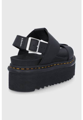 Dr. Martens Кожени сандали Francis дамски в черно с платформа - Pepit.bg