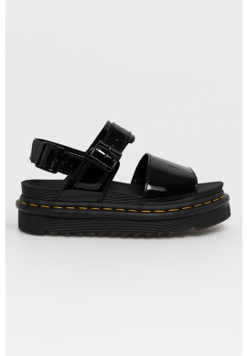 Dr. Martens Кожени сандали дамски в черно с платформа - Pepit.bg