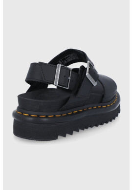 Dr. Martens Кожени сандали Voss дамски в черно с платформа - Pepit.bg