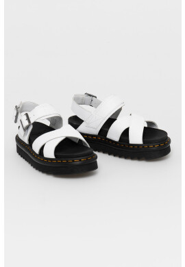 Dr. Martens Кожени сандали Voss II дамски в бяло с платформа - Pepit.bg
